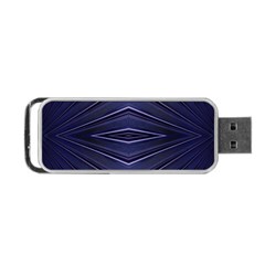 Blue Metal Abstract Alternative Version Portable USB Flash (Two Sides)