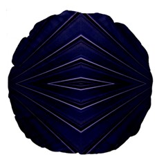 Blue Metal Abstract Alternative Version Large 18  Premium Round Cushions