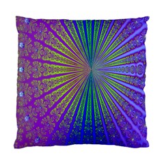 Blue Fractal That Looks Like A Starburst Standard Cushion Case (one Side) by Simbadda