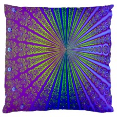 Blue Fractal That Looks Like A Starburst Standard Flano Cushion Case (one Side)