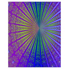 Blue Fractal That Looks Like A Starburst Drawstring Bag (small) by Simbadda