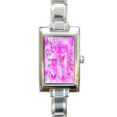 Butterfly Cut Out Pattern Colorful Colors Rectangle Italian Charm Watch by Simbadda