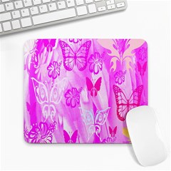 Butterfly Cut Out Pattern Colorful Colors Large Mousepads by Simbadda