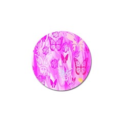 Butterfly Cut Out Pattern Colorful Colors Golf Ball Marker by Simbadda