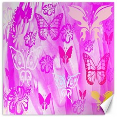 Butterfly Cut Out Pattern Colorful Colors Canvas 20  X 20   by Simbadda