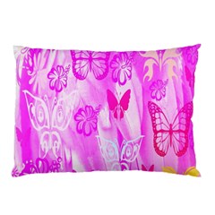 Butterfly Cut Out Pattern Colorful Colors Pillow Case by Simbadda