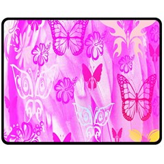 Butterfly Cut Out Pattern Colorful Colors Fleece Blanket (medium)  by Simbadda