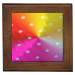 Polka Dots Pattern Colorful Colors Framed Tiles by Simbadda