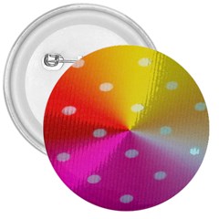 Polka Dots Pattern Colorful Colors 3  Buttons by Simbadda