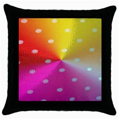 Polka Dots Pattern Colorful Colors Throw Pillow Case (black) by Simbadda