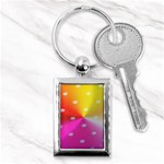 Polka Dots Pattern Colorful Colors Key Chains (Rectangle)  Front