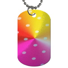 Polka Dots Pattern Colorful Colors Dog Tag (one Side) by Simbadda