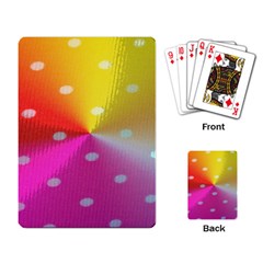 Polka Dots Pattern Colorful Colors Playing Card by Simbadda