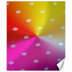 Polka Dots Pattern Colorful Colors Canvas 8  X 10  by Simbadda