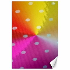 Polka Dots Pattern Colorful Colors Canvas 12  X 18   by Simbadda