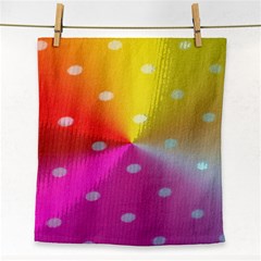 Polka Dots Pattern Colorful Colors Face Towel by Simbadda