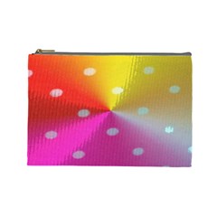 Polka Dots Pattern Colorful Colors Cosmetic Bag (large)  by Simbadda