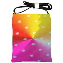 Polka Dots Pattern Colorful Colors Shoulder Sling Bags by Simbadda