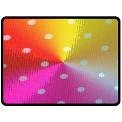 Polka Dots Pattern Colorful Colors Fleece Blanket (large)  by Simbadda