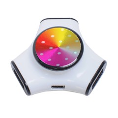 Polka Dots Pattern Colorful Colors 3-port Usb Hub by Simbadda