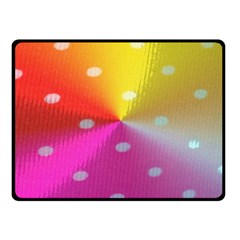 Polka Dots Pattern Colorful Colors Double Sided Fleece Blanket (small)  by Simbadda