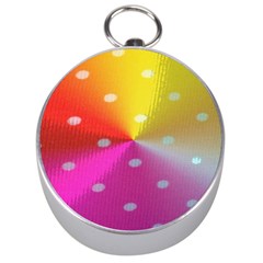 Polka Dots Pattern Colorful Colors Silver Compasses by Simbadda