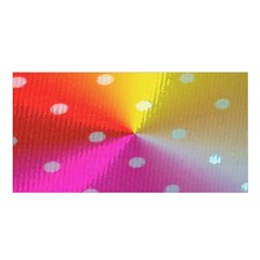 Polka Dots Pattern Colorful Colors Satin Shawl by Simbadda