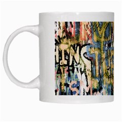 Graffiti Wall Pattern Background White Mugs by Simbadda