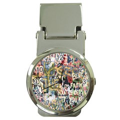 Graffiti Wall Pattern Background Money Clip Watches by Simbadda