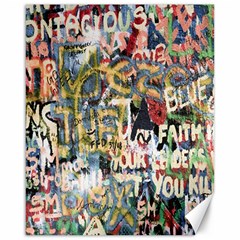 Graffiti Wall Pattern Background Canvas 16  X 20   by Simbadda