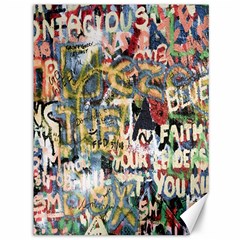 Graffiti Wall Pattern Background Canvas 36  X 48   by Simbadda