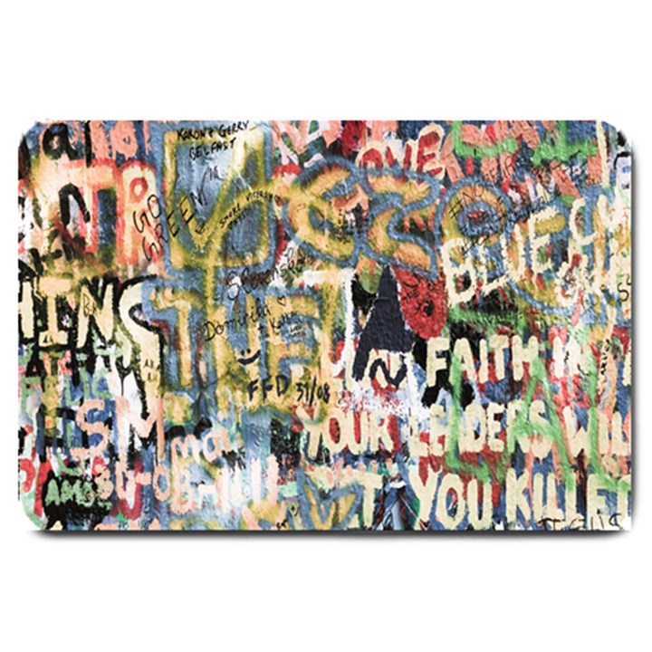 Graffiti Wall Pattern Background Large Doormat 