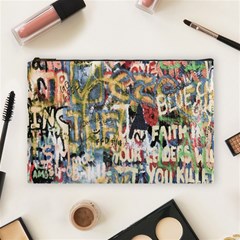 Graffiti Wall Pattern Background Cosmetic Bag (large)  by Simbadda