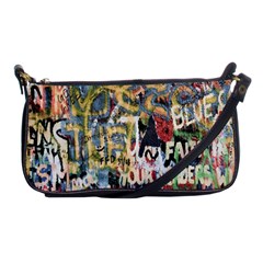 Graffiti Wall Pattern Background Shoulder Clutch Bags by Simbadda