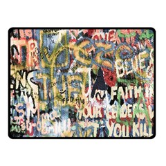 Graffiti Wall Pattern Background Fleece Blanket (small) by Simbadda