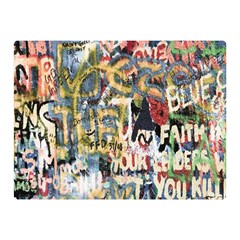 Graffiti Wall Pattern Background Double Sided Flano Blanket (mini)  by Simbadda