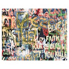 Graffiti Wall Pattern Background Double Sided Flano Blanket (medium)  by Simbadda