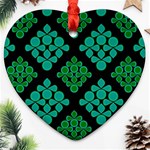 Vintage Paper Kraft Pattern Ornament (Heart) Front