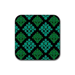 Vintage Paper Kraft Pattern Rubber Coaster (square)  by Simbadda