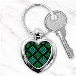 Vintage Paper Kraft Pattern Key Chains (Heart)  Front