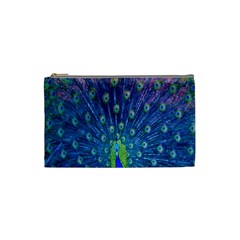 Amazing Peacock Cosmetic Bag (small)  by Simbadda