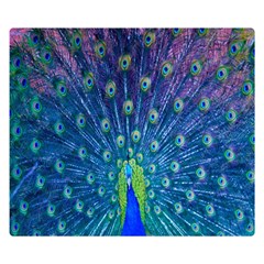 Amazing Peacock Double Sided Flano Blanket (small)  by Simbadda