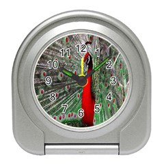 Red Peacock Travel Alarm Clocks by Simbadda