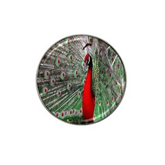 Red Peacock Hat Clip Ball Marker (4 Pack) by Simbadda