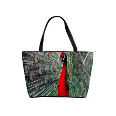 Red Peacock Shoulder Handbags by Simbadda