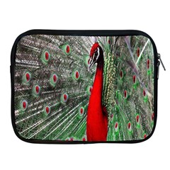 Red Peacock Apple Ipad 2/3/4 Zipper Cases by Simbadda