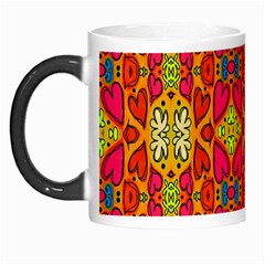 Abstract Background Design With Doodle Hearts Morph Mugs