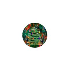 Watercolour Christmas Tree Painting 1  Mini Buttons by Simbadda