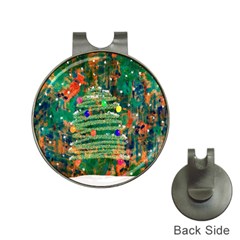 Watercolour Christmas Tree Painting Hat Clips With Golf Markers by Simbadda