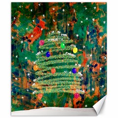 Watercolour Christmas Tree Painting Canvas 8  X 10  by Simbadda